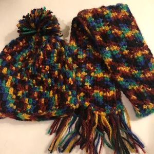 Childs Scarf and Hat Set Very Soft Yarn Size 1-3 Years Ready To Ship